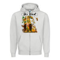 Bee Kind Gnome Zipper Hoodie | Teevron