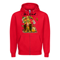 Red bee kind gnome Zipper Hoodie - BarkalooDesign