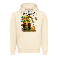 Sandshell bee kind gnome Zipper Hoodie - BarkalooDesign