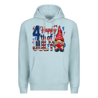 Blue Mist Happy 4th Of July with gnome Premium Hoodie - HowdyJamesFarm