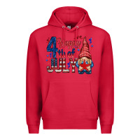 Cardinal Happy 4th Of July with gnome Premium Hoodie - HowdyJamesFarm
