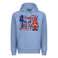 Colony Blue Happy 4th Of July with gnome Premium Hoodie - HowdyJamesFarm