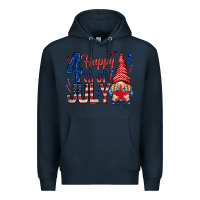 Navy Happy 4th Of July with gnome Premium Hoodie - HowdyJamesFarm