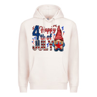 Pale Pink Happy 4th Of July with gnome Premium Hoodie - HowdyJamesFarm