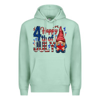 Seafoam Happy 4th Of July with gnome Premium Hoodie - HowdyJamesFarm
