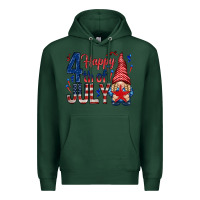 Sports Green Happy 4th Of July with gnome Premium Hoodie - HowdyJamesFarm