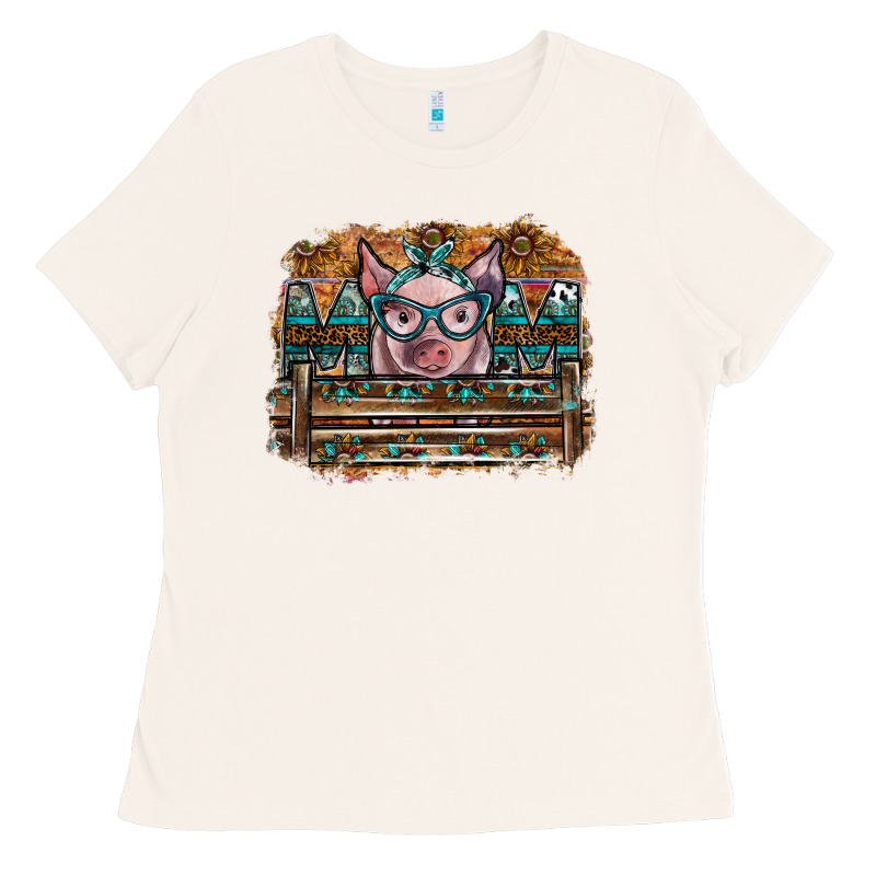 Mom Pig Ladies Tee by SublimationCraftShop | Teevron