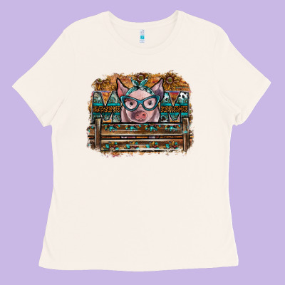 Mom Pig Ladies Tee Designed By Sublimationcraftshop