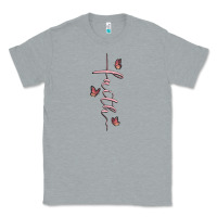 Heather Grey faith cross Classic Tee - MaliasSmallBusiness