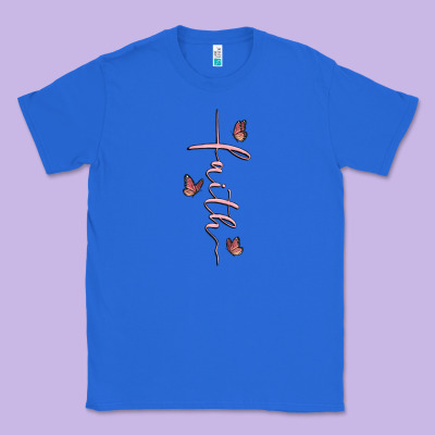 Faith Cross Classic Tee Designed By Maliassmallbusiness