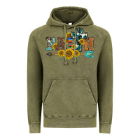 Vintage Olive western faith arrow sunflowers Vintage Hoodie - BarkalooDesign