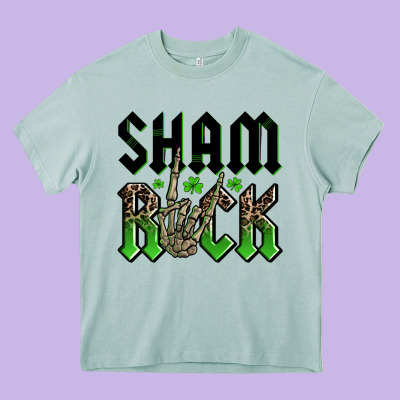 St. Patrick's Shamrock Heavy Core Tee Designed By Oliviacreatesart