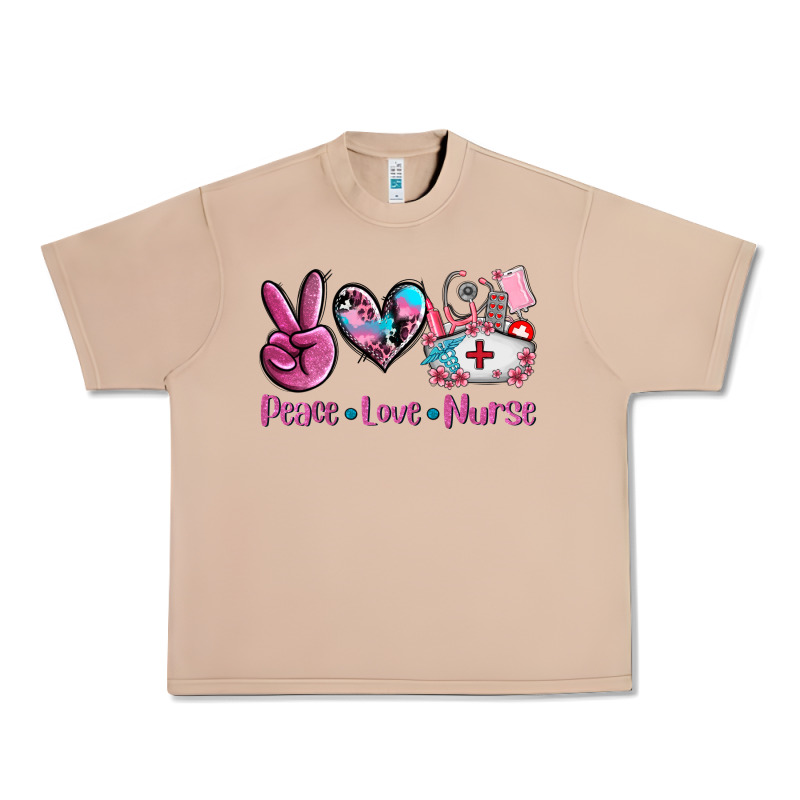 Peace Love Nurse Urban Heavy Tee by AdoDesignShop | Teevron