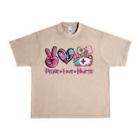 French Oak peace love nurse Urban Heavy Tee - AdoDesignShop