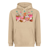 Mushroom Pink gingerbread coffee cups Heavyweight Hoodie - texasbilliewilder