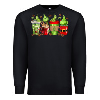 Black grinch coffee cups Premium Sweatshirt - texasbilliewilder