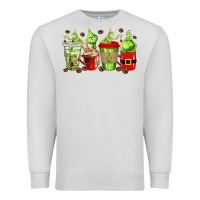 Dove Grey grinch coffee cups Premium Sweatshirt - texasbilliewilder