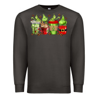 Smoke grinch coffee cups Premium Sweatshirt - texasbilliewilder