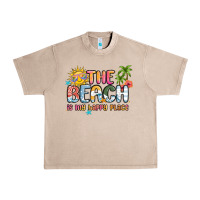 French Oak the beach is my happy place Urban Heavy Tee - MaliasSmallBusiness