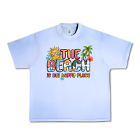 Grape Ice the beach is my happy place Urban Heavy Tee - MaliasSmallBusiness