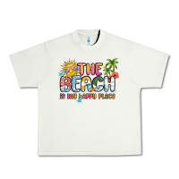 Pistachio the beach is my happy place Urban Heavy Tee - MaliasSmallBusiness