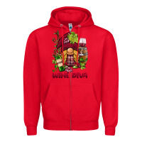 Red vine diva  gnome Zipper Hoodie - BarkalooDesign
