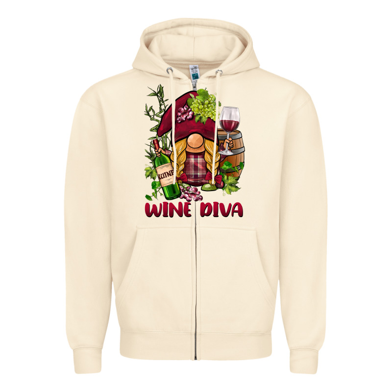 Vine Diva  Gnome Zipper Hoodie by BarkalooDesign | Teevron