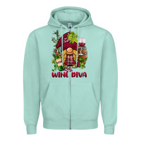 Seafoam vine diva  gnome Zipper Hoodie - BarkalooDesign