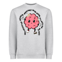 Heather Grey brain Heavyweight Sweatshirt - MaliasSmallBusiness