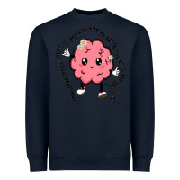Navy brain Heavyweight Sweatshirt - MaliasSmallBusiness