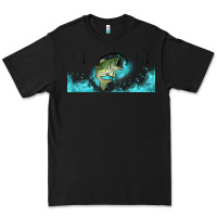 Black jumping bass fishing 16oz libbey cup Premium Tee - HRA Design Shop