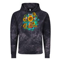 Cloud Black western belive sunflowers cross Vintage Hoodie - BarkalooDesign