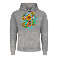 Cloud Rock western belive sunflowers cross Vintage Hoodie - BarkalooDesign
