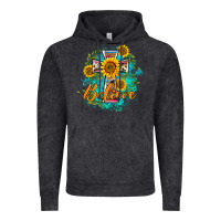 Vintage Black western belive sunflowers cross Vintage Hoodie - BarkalooDesign
