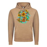 Vintage Coffee western belive sunflowers cross Vintage Hoodie - BarkalooDesign