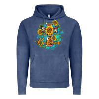 Western Belive Sunflowers Cross Vintage Hoodie | Teevron