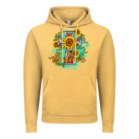Vintage Mustard western belive sunflowers cross Vintage Hoodie - BarkalooDesign