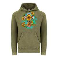 Vintage Olive western belive sunflowers cross Vintage Hoodie - BarkalooDesign