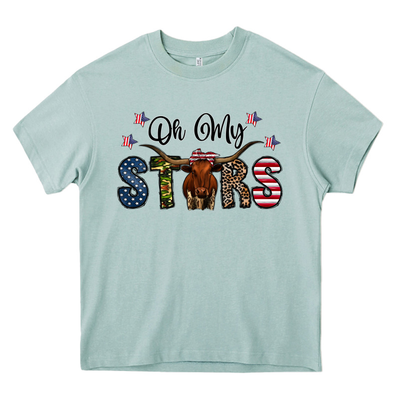 Oh My Stars Heavy Core Tee by CowhideDigitalArt | Teevron