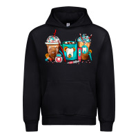 Black Dentist Coffee Cups Urban Hoodie - FaDigitalArtStudio