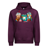 Mauve Wine Dentist Coffee Cups Urban Hoodie - FaDigitalArtStudio