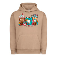 Pigment Burro Dentist Coffee Cups Urban Hoodie - FaDigitalArtStudio