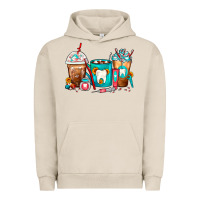Pigment French Oak Dentist Coffee Cups Urban Hoodie - FaDigitalArtStudio