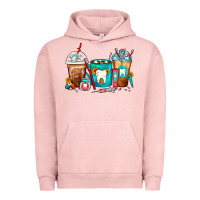 Pigment Salmon Dentist Coffee Cups Urban Hoodie - FaDigitalArtStudio