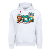 White Dentist Coffee Cups Urban Hoodie - FaDigitalArtStudio