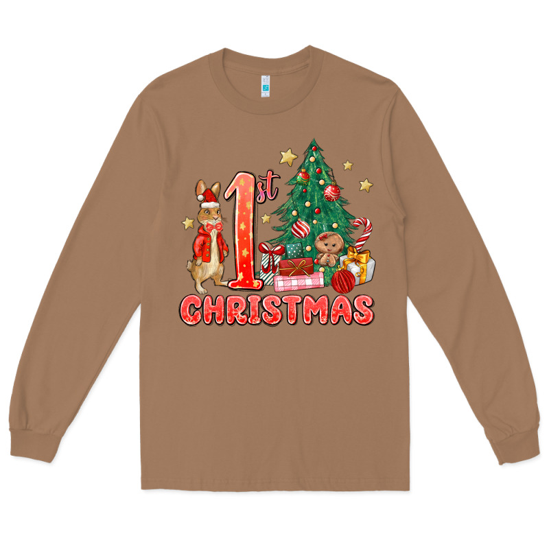 Red Christmas Bunny 1st Christmas Long Sleeve Tee by MaliasSmallBusiness | Teevron