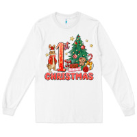 White red christmas bunny 1st christmas Long Sleeve Tee - MaliasSmallBusiness