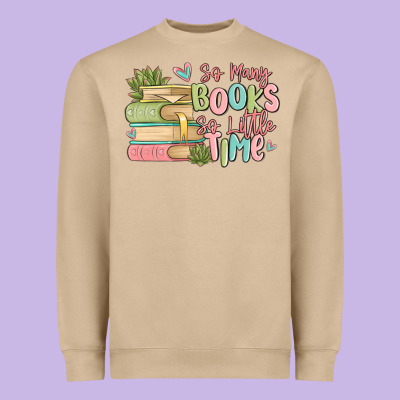 So Many Books So Little Time Heavyweight Sweatshirt Designed By Maliassmallbusiness