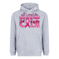 Heather Grey all i want for christmas is a cure breast cancer Heavyweight Hoodie - texasbilliewilder