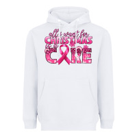 White all i want for christmas is a cure breast cancer Heavyweight Hoodie - texasbilliewilder